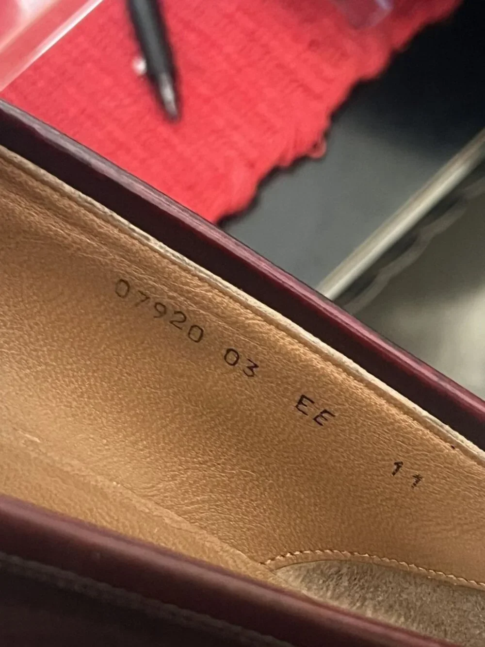 S2 by Santoni Mens 11EE Burgundy Leather Loafers Dress Old Money Preppy Shoe
